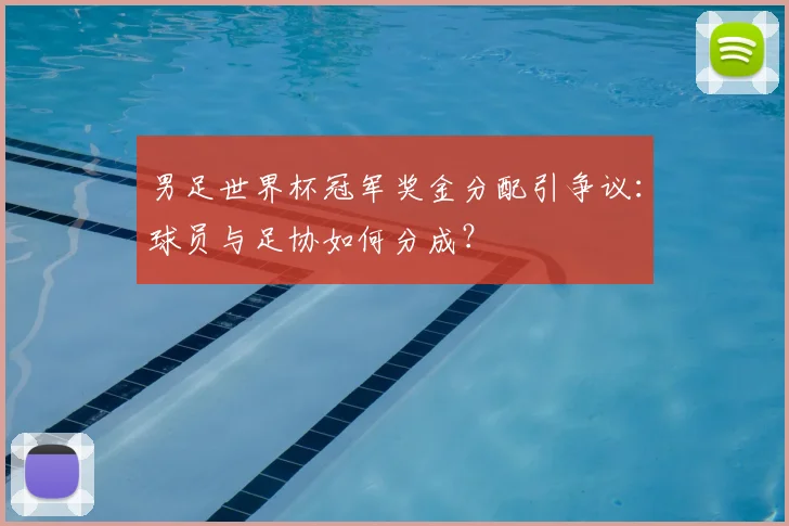 男足世界杯冠军奖金分配引争议:球员与足协如何分成?